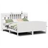 vidaXL Cama com estante sem colch&atilde;o 180x200 cm pinho maci&ccedil;o branco