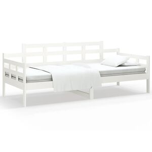 vidaXL Sof&aacute;-cama 80x200 cm madeira de pinho maci&ccedil;a branco
