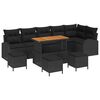 vidaXL Conjunto de Sof&aacute; de Jardim com almofada 10 pcs Preto