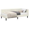 vidaXL Estrutura de Cama de Canto com Colch&atilde;o 2 unid. Creme