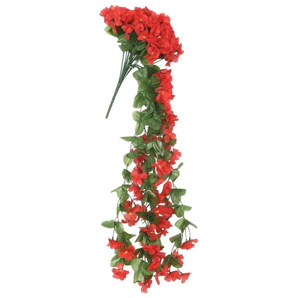 vidaXL Grinaldas de flores 3 pcs 85 cm vermelho