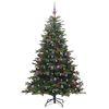 vidaXL &Aacute;rvore de Natal Artificial Verde 210 cm PVC, Metal e Pl&aacute;stico