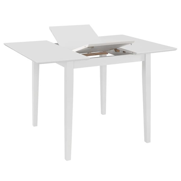 vidaXL Mesa de jantar extens&iacute;vel (80-120)x80x74 cm MDF branco