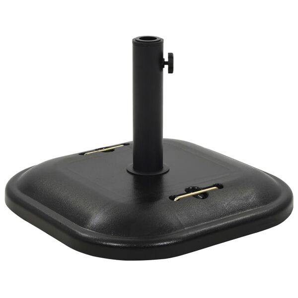 vidaXL Base para guarda-sol em cimento quadrada preto 25 kg