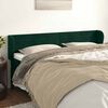 vidaXL Cabeceira de cama c/ abas veludo 183x23x78/88cm verde-escuro