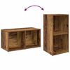 vidaXL Conjunto de móvel de TV 2 pcs Madeira Antiga 72 x 35 x 36,5 cm