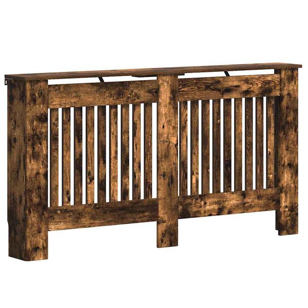 vidaXL Capa de Radiador Carvalho Defumado 152 x 19 x 81,5 cm