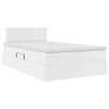 vidaXL Cama com Armazenamento Branco Puro 120 x 200 cm Couro Sint&eacute;tico
