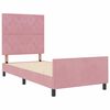 vidaXL Cama Box com cabeceira Rosa 90 x 200 cm Veludo