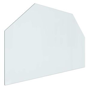 vidaXL Placa de Vidro para Lareira Transparente 80 x 50 cm Vidro