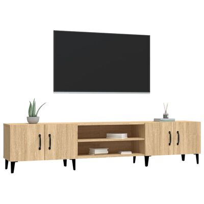 vidaXL Móvel de TV 180x31,5x40 cm derivados de madeira carvalho sonoma