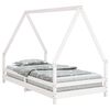 vidaXL Estrutura de cama infantil 90x190 cm pinho maciço branco