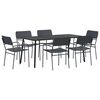 vidaXL Conjunto de sala de jantar 7 unid. Antracite A&ccedil;o