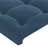 vidaXL Cama com molas/colch&atilde;o 100x200 cm veludo azul-escuro