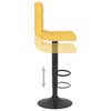 vidaXL Bancos de bar 2 pcs tecido amarelo mostarda