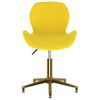 vidaXL Cadeiras de jantar girat&oacute;rias 4 pcs veludo amarelo