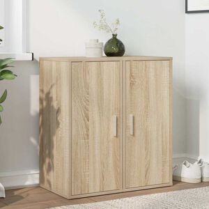 vidaXL Sapateiras 2 pcs 32x35x70 cm contraplacado cor carvalho sonoma