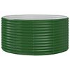 vidaXL Canteiro elevado de jardim verde 140x140x68 cm a&ccedil;o galvanizado