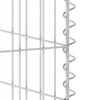 vidaXL Muro gabião p/ caixotes do lixo aço galvanizado 180x100x110 cm