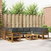 vidaXL Conjunto de Sof&aacute;s para Exterior 10 pcs Natural e Antracite
