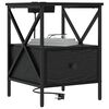 vidaXL Arm&aacute;rio de Cabeceira Carvalho Preto 41,5 x 40,5 x 55 cm