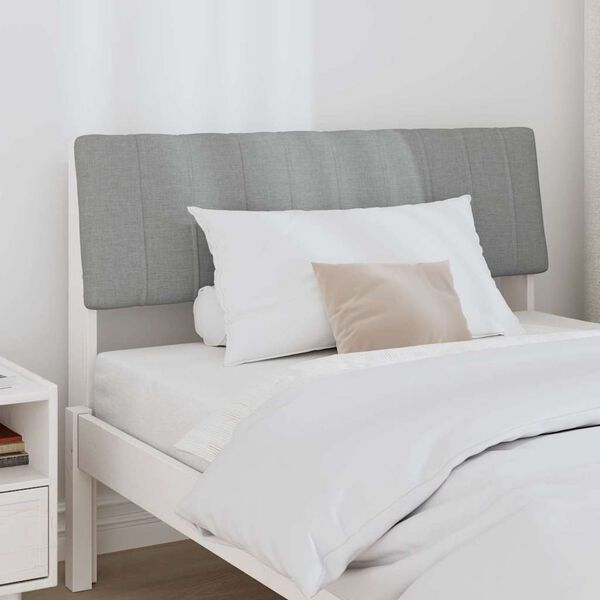 vidaXL Cabeceira estofada Cinzento-claro 100 cm