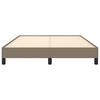 vidaXL Cama sem colch&atilde;o 140x190 cm tecido castanho-acinzentado