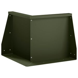 vidaXL Muro de Conten&ccedil;&atilde;o 50 x 50 x 30 cm A&ccedil;o Verde-Azeitona