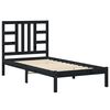 vidaXL Estrutura de cama 90x200 cm madeira maci&ccedil;a preto