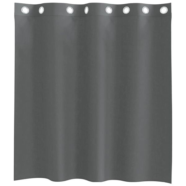 vidaXL Cortinas de voile com ilhós 2 pcs cinzento-escuro 140x140 cm