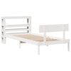 vidaXL Cama sem colch&atilde;o 75x190 cm madeira de pinho maci&ccedil;a branco