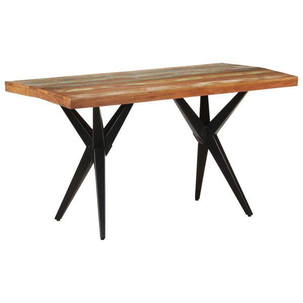 vidaXL Mesa de jantar 140x70x76 cm madeira recuperada maci&ccedil;a