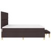 vidaXL Cama Box com colch&atilde;o Marrom Escuro 200 x 200 cm tecido