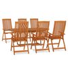 vidaXL 7 pcs conj. jantar para jardim madeira eucalipto maci&ccedil;a preto