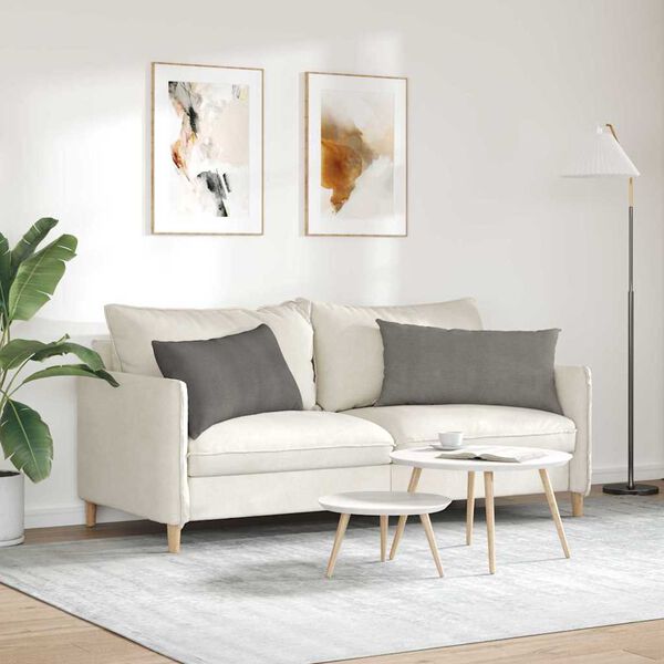 vidaXL Travesseiros de Sofá 2 pcs Cinzento-claro 80 x 40 cm