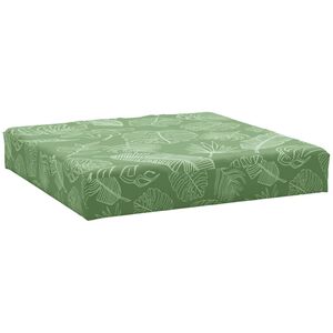vidaXL Almofad&atilde;o p/ paletes 60x60x8 cm tecido oxford padr&atilde;o folhas
