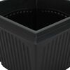 vidaXL Vaso Quadrado para Flores 6 pcs Preto 20 x 20 x 16 cm Pl&aacute;stico