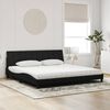vidaXL Cama com colch&atilde;o Hanko 200x200 cm veludo preto