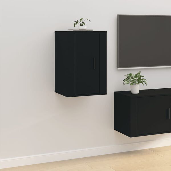 vidaXL M&oacute;veis de TV de parede 2 pcs 40x34,5x60 cm preto