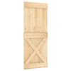 vidaXL Porta Deslizante NARVIK Natural e Preto 85 x 210 cm (213,5 cm)