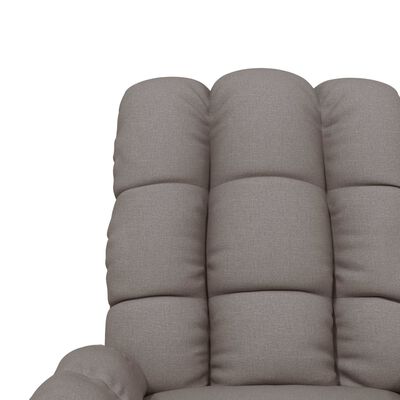 vidaXL Poltrona reclinável tecido cinzento-acastanhado