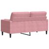 vidaXL Sof&aacute; 2 lugares c/ almofadas decorativas 140 cm veludo rosa