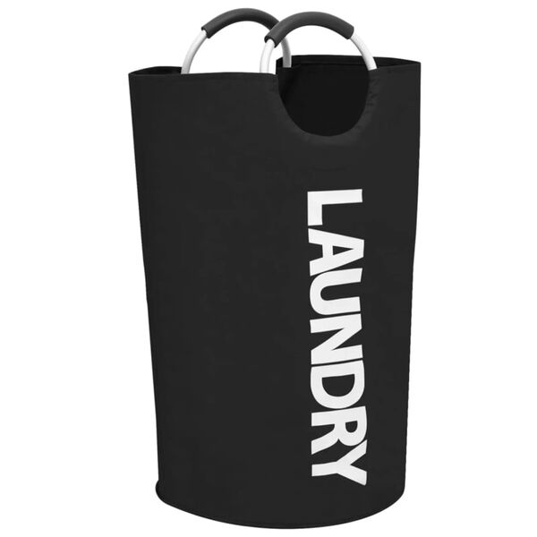vidaXL Separador de roupa suja 2 pcs preto
