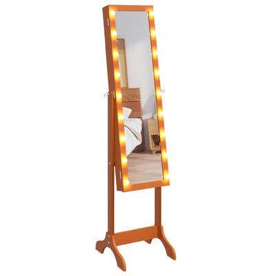 vidaXL Espelho de pé com luzes LED 34x37x146 cm