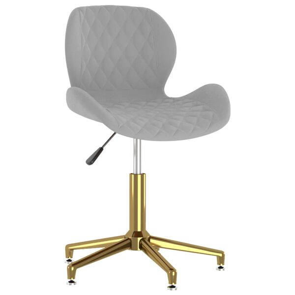 vidaXL Cadeiras de jantar girat&oacute;rias 4 pcs veludo cinzento-claro