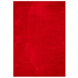 vidaXL Tapete pelo curto macio e lav&aacute;vel HUARTE 140x200 cm vermelho