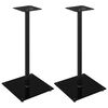 vidaXL Suportes p/ colunas 2 pcs vidro temperado design 1 pilar preto