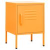 vidaXL Mesa de cabeceira 35x35x51 cm a&ccedil;o amarelo mostarda