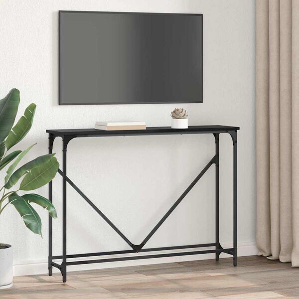 vidaXL Aparador Carvalho Preto 102 x 23 x 75 cm Madeira processada