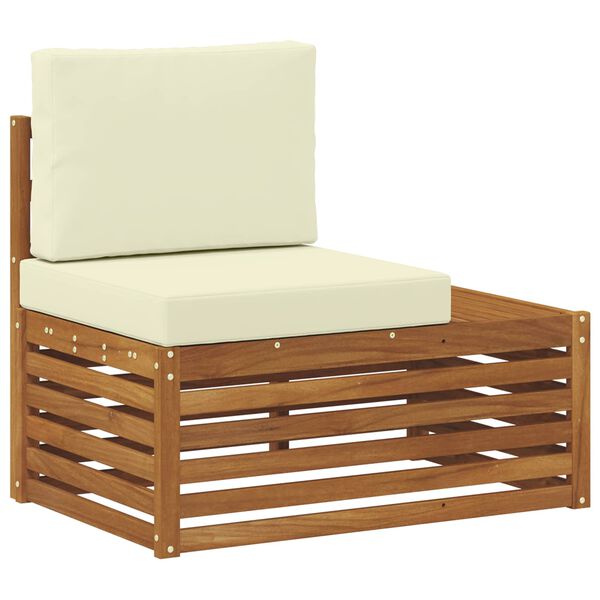 vidaXL Conjunto de Sof&aacute;s para Exterior 2 Pe&ccedil;a Natural e Creme